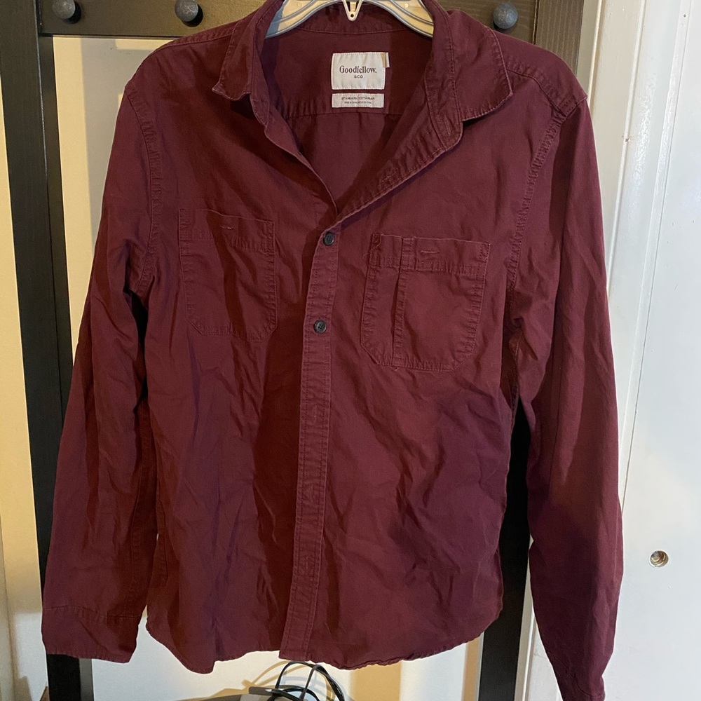 Burgundy Good fellow button up
